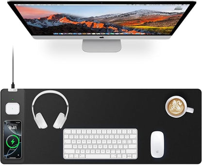 Magnetic Wireless Charging Mouse Pad, 27.5"x11.8" Gaming Desk Mat by abcmat
