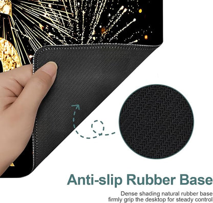 2026 Happy New Year Gaming Mouse Pad 31.5"x11.8"Desk Mat Anti-Slip Rubber Base - Image 3