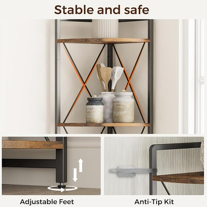 6 Tier Corner Shelf Stand, Metal Corner Shelf, Plant Stand Display Shelf - Image 4