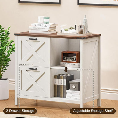 Halitaa 3 Drawers Farmhouse File Cabinet - Image 7