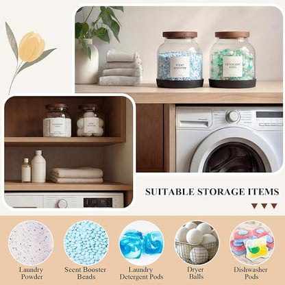 Zhehao 2 Pack Glass Laundry Pods Container - Image 6