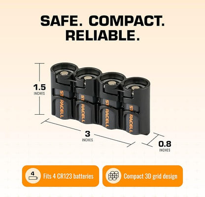 Storacell Slimline CR123 Battery Storage Caddy, Holds 4 Batteries - Image 6