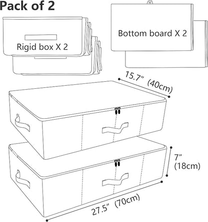 iwill CREATE PRO Pack of 2, Collapsible Rigid Storage Baskets - Image 2