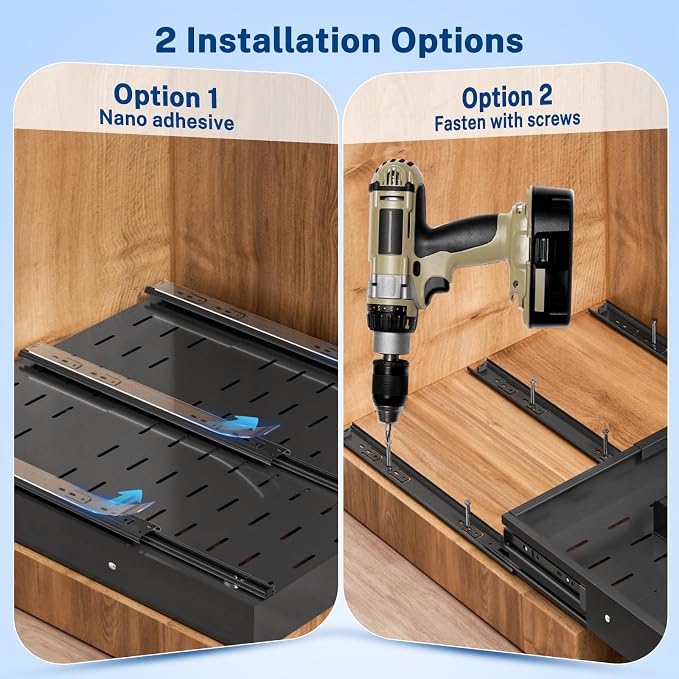 Pull Out Cabinet Organizer ExpandableW &D, Insputer Slide Out Drawers - Image 7