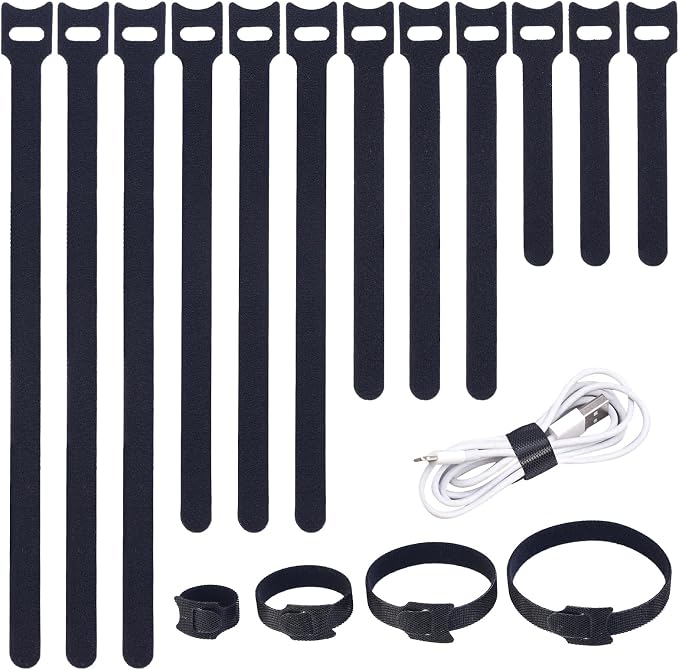 200PCS Reusable Cable Ties Wire Ties Cord Organizer Cable Organizer Adjustable by SyncYourLifeWithMVYC