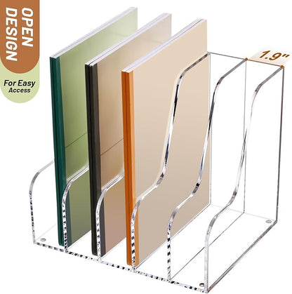 SANRUI Acrylic File Organizer, Compact Desk Organizer - Image 4