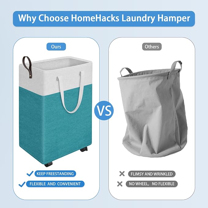 HomeHacks 75L Rolling Laundry Basket - Image 4