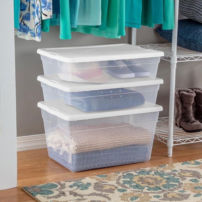 Sterilite 40 Pack Storage Box, 28 Quart Stackable Tote - Image 6