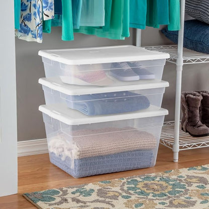Sterilite 40 Pack Storage Box, 28 Quart Stackable Tote - Image 6
