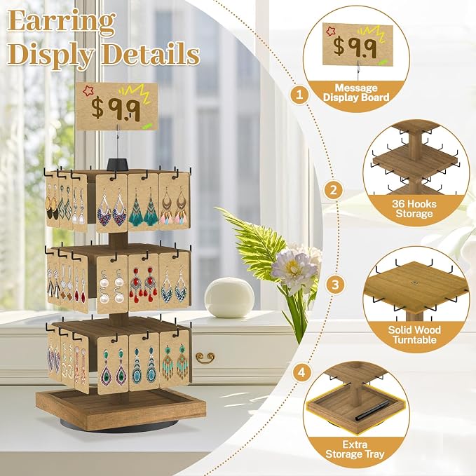 MODOWEY Rotating Earring Card Display Stands - Image 5