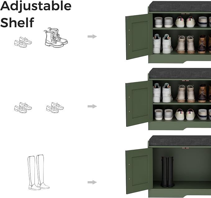 Homleke 2-Tier Storage Bench, Shoe Bench - Image 7