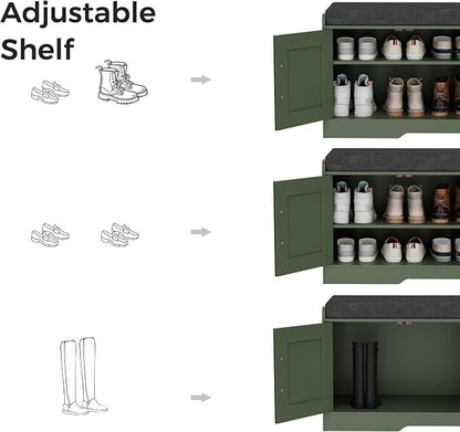 Homleke 2-Tier Storage Bench, Shoe Bench - Image 7
