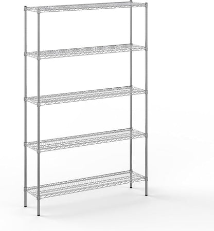 14" Deep x 54" Wide x 86" Height Wire Shelving Kit | 5-Tier | NSF Commercial by Regal+Altair