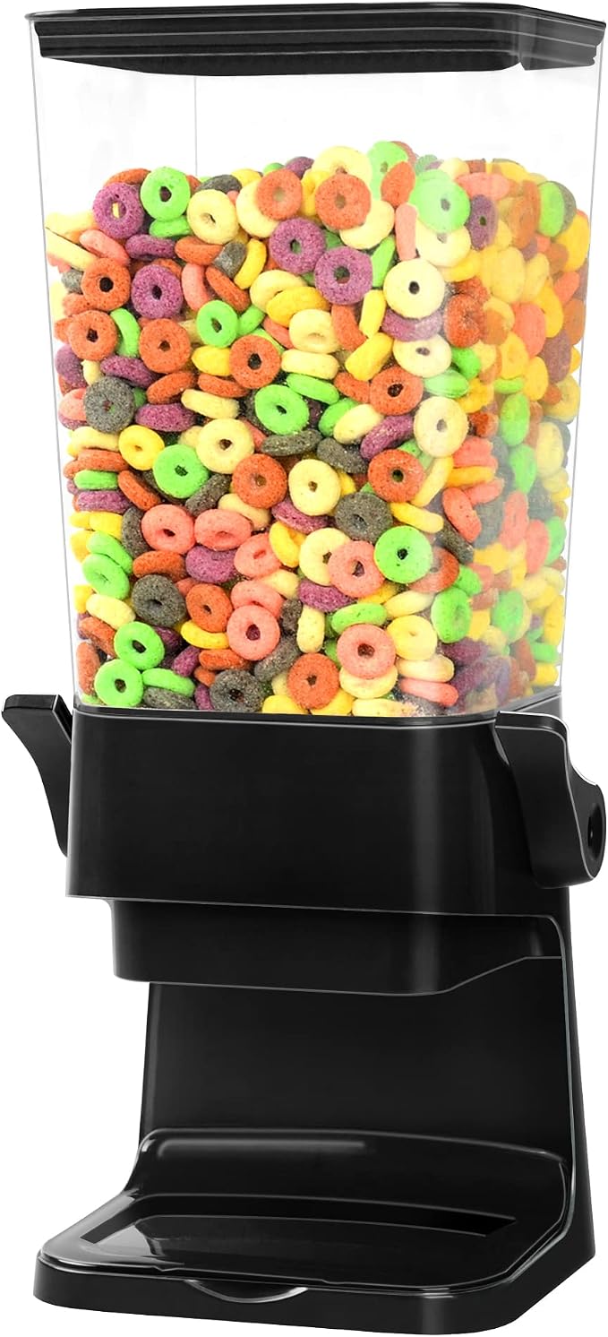 Cereal Dispenser Countertop Dual Dry Food Dispenser Large Cereal Containers by Mivvosakuki