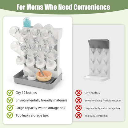 Baby Bottle Drying Rack, Space Saving Baby Bottle Organizer - Image 4