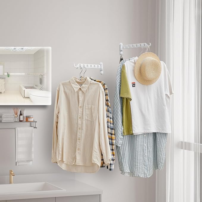 JOOM Wall Mounted Drying Rack, Foldable Clothes Hanger Rack - Image 3