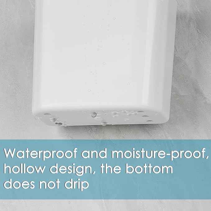 Multipurpose Wall Mount Toothbrush Holder, Self Adhesive Toothbrush Storage - Image 3