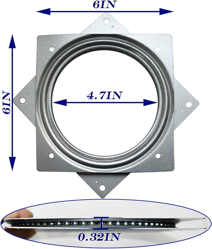 6Inch Lazy Susan Hardware, 500lbs Capacity Lazy Susan Turntable Bearing - Image 2