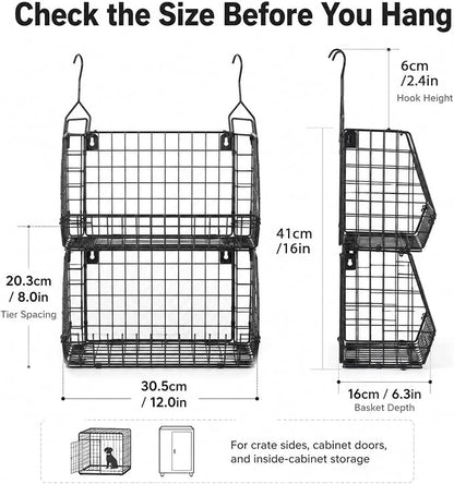 2-Tier Dog Storage Organizer, Metal Hanging Closet Organizer - Image 6
