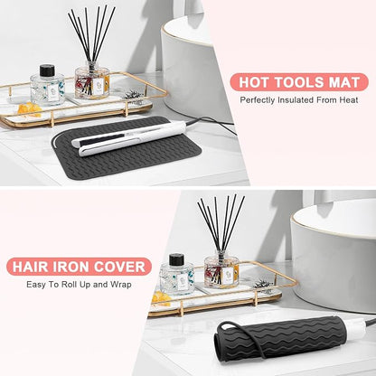 Plus Size Silicone Heat Resistant Mat, Portable Travel Hot Tools Pad Cover - Image 5
