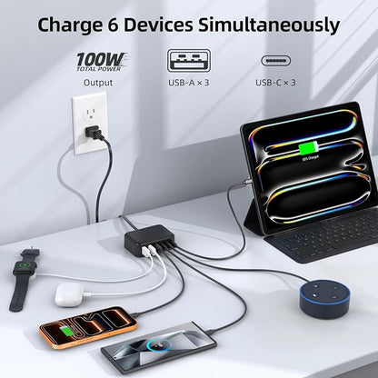6 in 1 USB Charger, 50% Smaller Charging Station - Image 3