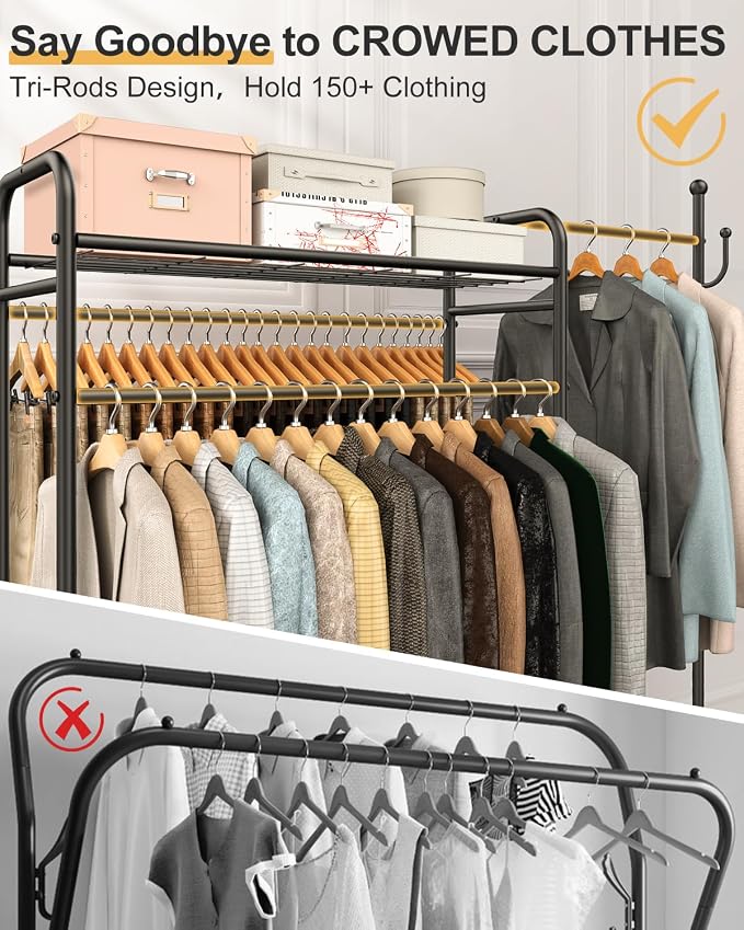 3-In-1 Clothes Racks For Hanging Clothes - Image 6
