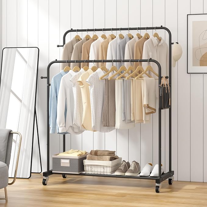 Laiensia Double Rods Garment Rack - Image 3