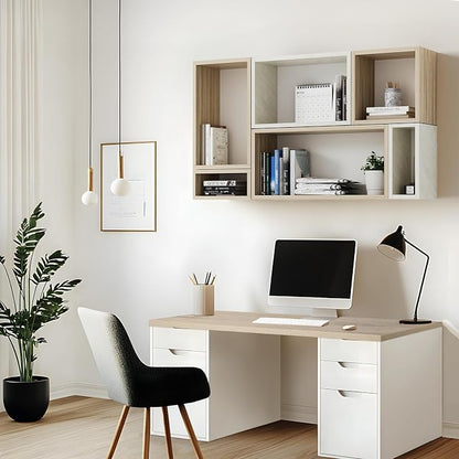 Wall Mount Shelf Set of 4, Floating Cube Shelves - Image 6