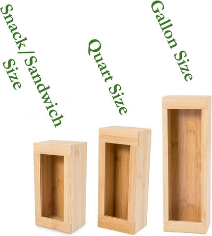 Lipper International Bamboo Storage Bag Organizer Holder and Dispenser - Image 5
