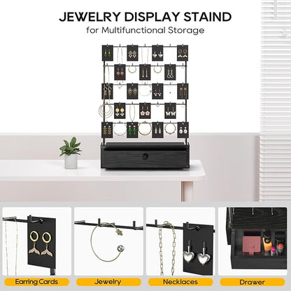ORLESS 5-Tier Jewelry Display for Vendors, Earring Holder Organizer - Image 3