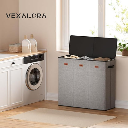 185L Laundry Hamper 3 Section, Laundry Hamper - Image 2