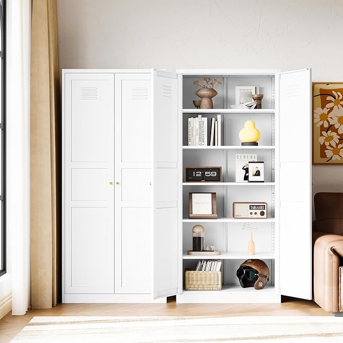 Letaya White Storage Cabinet by LetayaMetalCabinets