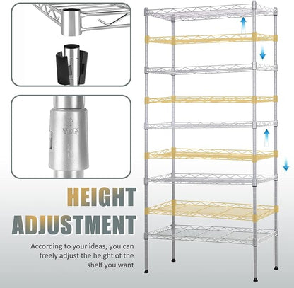 NChanmar 5-Tier Wire Shelving Unit Storage Shelves Metal Shelves 48"x21"x12" - Image 4