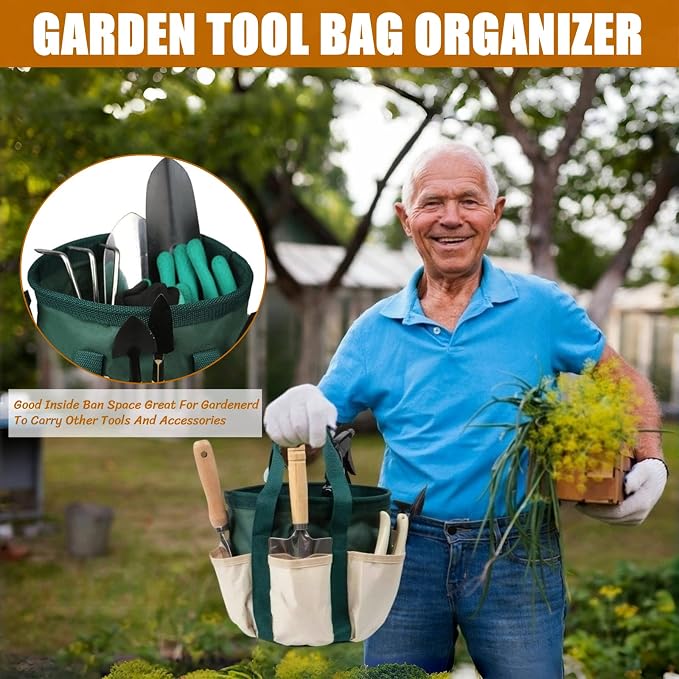 BLIRITEL Garden Tool Organizer, Waterproof Garden Tool Tote Bag - Image 2