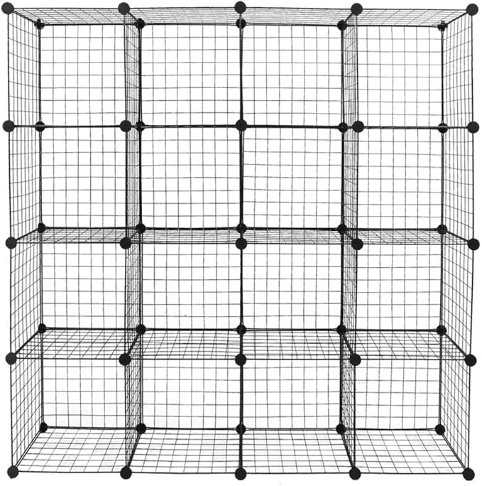 Wire Cube Storage, 16-Cube Organizer Metal, Wire C Grids Storage, Storage Bins - Image 5