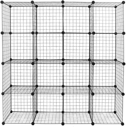 Wire Cube Storage, 16-Cube Organizer Metal, Wire C Grids Storage, Storage Bins - Image 5