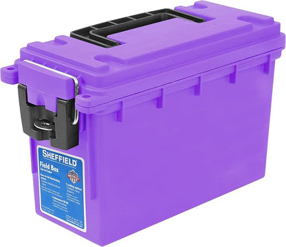 Sheffield Ammo Box Made in USA, Stackable Lockable Ammo Storage Box, Water and by Sheffield