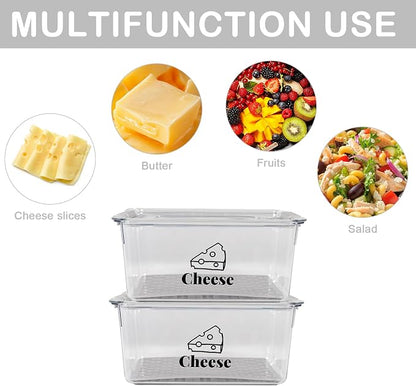 Cheese Holder Food Storage, Airtight Cheese Storage Box - Image 2