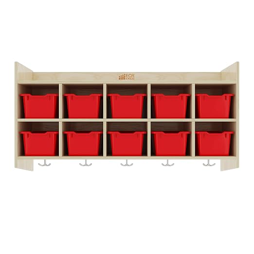 ECR4Kids 10-Section Hanging Coat Locker - Image 7