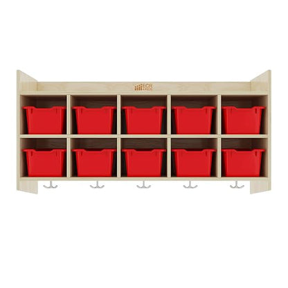 ECR4Kids 10-Section Hanging Coat Locker - Image 7