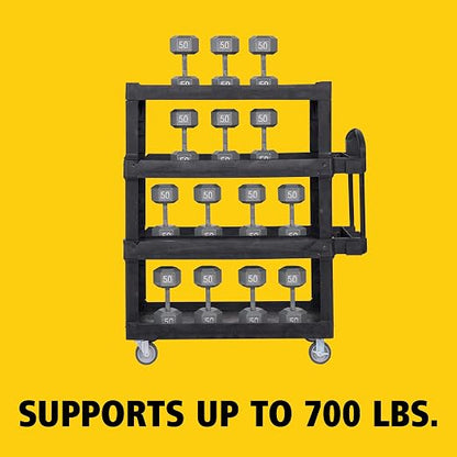 New Rubbermaid Commercial Products 4-Shelf Utility/Service Quad Cart, Heavy - Image 4