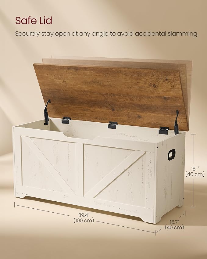 VASAGLE Storage Chest, Storage Bench - Image 3