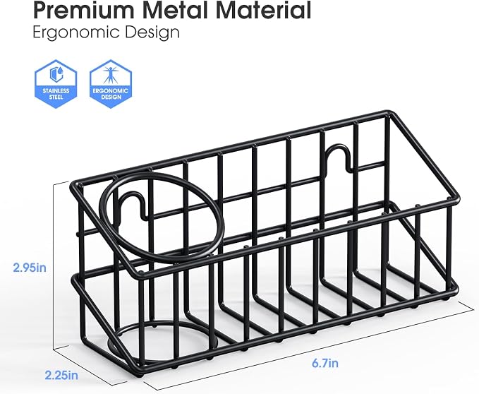 Kitchen Sink Organizer, Strong Adhesive Mount Detachable Sponge Holder - Image 2