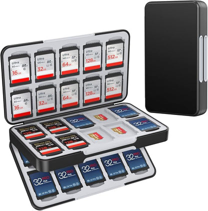 HEIYING SD Card Holder for Memory SD and TF Cards, Portable SDXC SDHC Memory by HEIYING