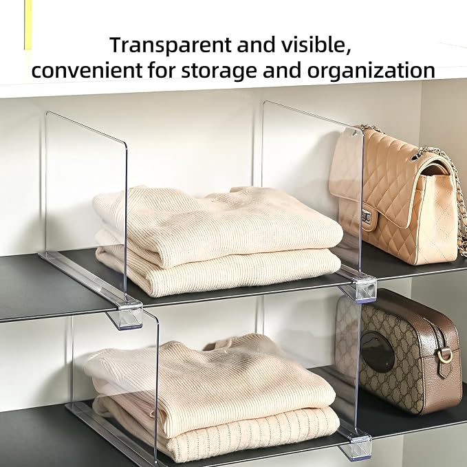 Shelf Dividers for Closet Organization, Upgrade Height for Vertical Space - Image 3