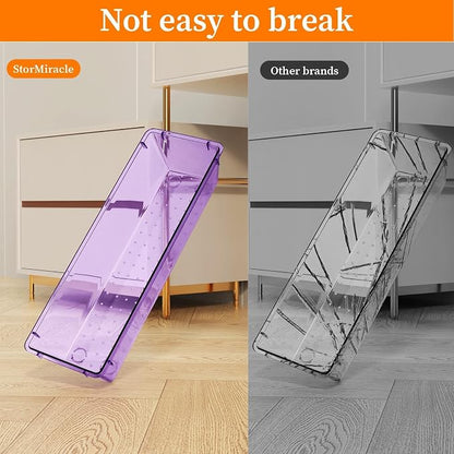 32 PCS Clear Plastic Drawer Organizer Set, 4-Size vanity organizer Trays and - Image 4