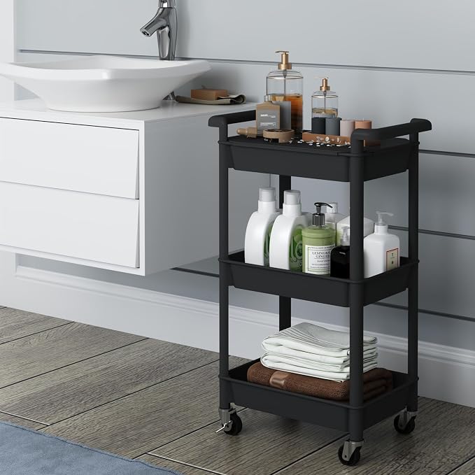 Steehoom 3-Tier Utility Rolling Cart - Image 6