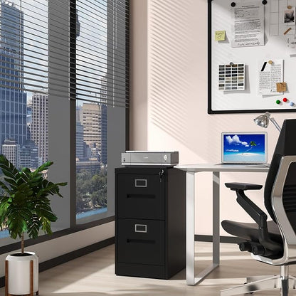 2 Drawer File Cabinets with Lock, Heavy Duty Metal Storage Cabinets Office - Image 2