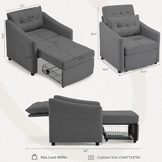 Bezseller Sleeper Sofa Chair Bed - Image 2