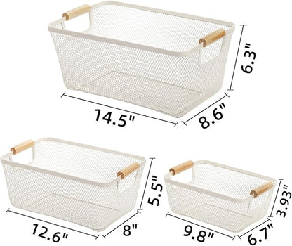 Noamus 3 Pack Metal Mesh Baskets - Image 2